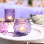 12pcs Assorted Purple Votive Candle Holders for Party Decorations, Lavender TeaLight Candle Holder for Bridal Shower, Baby Shower Decrations, Boho Tea Party Purple Decor, Purple Gifts for Women