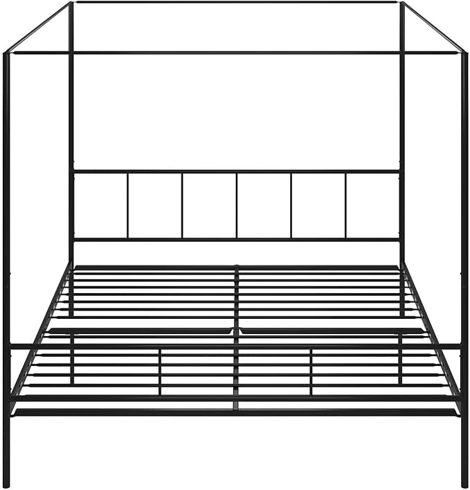 Novogratz Marion Canopy Bed, King, Black