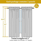 OWENIE Sheer Curtains 63 inch Length 2 Panels Set, Rod Pocket Voile Fimly Sheer Drapes for Living Room/Bedroom, 2pcs, Each 42" W x 63" L, Light Green