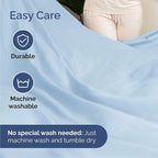 Queen 6 Piece Sheet Set - Comfy Breathable & Cooling - Ultra-Soft Hotel Luxury Bedding Set with 8-16 Inch Deep Pockets - 1 Flat & 1 Fitted Sheet & 4 Pillowcases - Wrinkle Free & Easy Care - Baby Blue