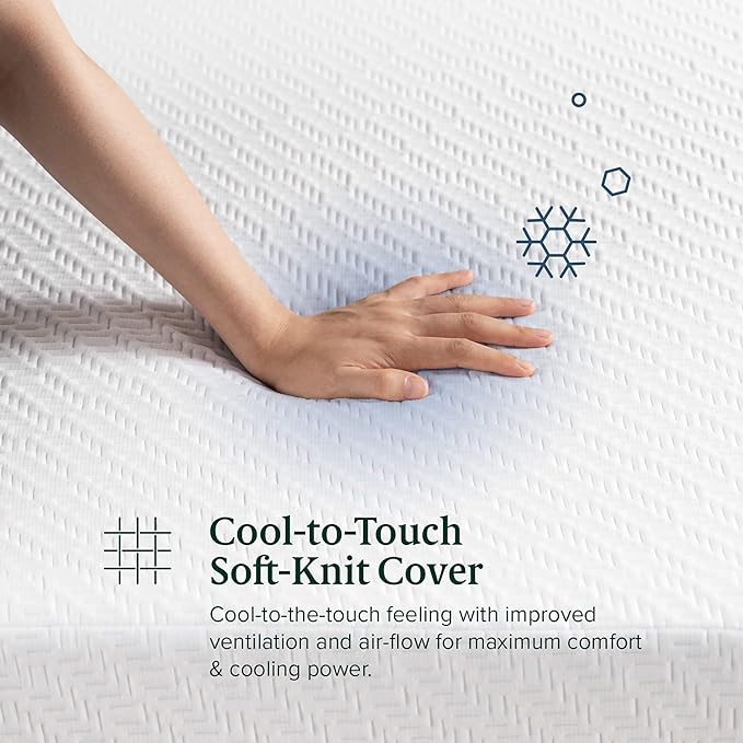 ZINUS 10 Inch Ultra Cooling Gel Memory Foam Mattress, Full, Cool-to-Touch Soft Knit Cover, Pressure Relieving, CertiPUR-US Certified, Mattress in A Box, All-New, Made in USA
