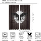 Cool Raven Print Curtains for Bedroom - Vintage Nordic Viking Theme Dead Tree Crow Full Moon Window Drapes,Energy Saving Thermal Insulated Rod Pocket Bedroom Blackout Curtains 2 Panels 63L x 27.5W