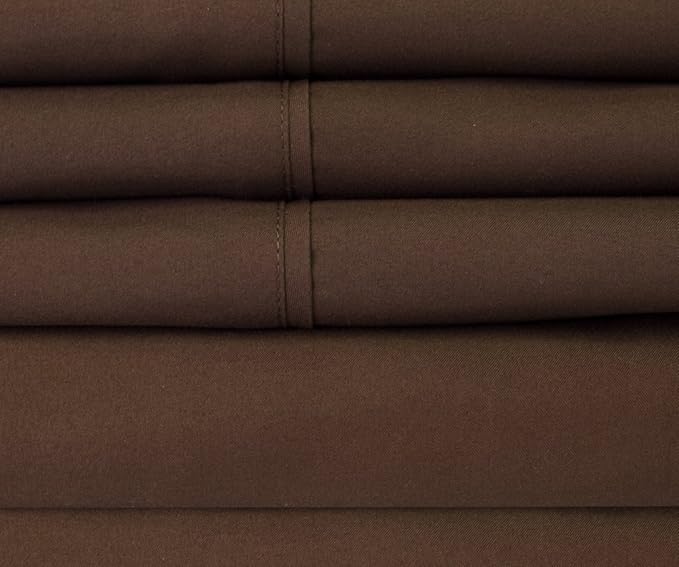 Cal King Size Bed Sheets - 6 Piece 1500 Supreme Collection Fine Brushed Microfiber Deep Pocket California King Sheet Set Bedding - 2 Extra Pillow Cases, Great Value, California King, Brown