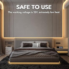 White LED Strip Lights, Waterproof cuttable 1200 SMD 2835 LED Tape, 12V 65.6ft/20m Flexible Ribbon, Kitchen Cabinet Lighting (Warm White)