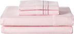 Queen Size Bed Sheets - Breathable Luxury Sheets with Full Elastic & Secure Corner Straps Built In - 1800 Supreme Collection Soft Deep Pocket Bedding, Sheet Set, EXTRA DEEP pocket - Queen, Pale Pink