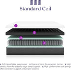 Signature Sleep 6” Coil Mattress made with CertiPUR-US® certified foam , Twin,White