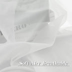 HUTO White Sheer Curtains 96 Inches Long for Living Room Rod Pocket Top Window Sheer Panels Drapes for Bedroom Girls Party Canopy Bed 2 Panels