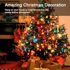 Brizled Colored Christmas Lights, 300 Count 69.6ft Incandescent Christmas Lights, Connectable 120V UL Certificated Xmas String Light, Mini Xmas Tree Light Set White Wire for Tree Holiday Party Decor
