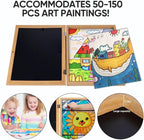 Kids Art Frames,10x12.5 Front Opening Kids Artwork Frames Changeable, Displays 8.5x11 or 9x12 With Mat, Holds 50 Pcs, for 3D Picture,A4 Artwork,Crafts, Childrens Drawing,Art Projects Storage(Wood)