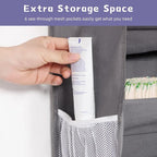 Over the Door Shoe Organizer Hanging with 8 Mesh Pockets 8 Wire Large Deep Pockets, 50lbs Weight Capacity Fits 16 Pairs Shoes Door Shoe Rack Store for Closet and Narrow Door 1 Pack
