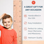 HEADWATERS STUDIO Wooden Growth Chart for Wall - Size Height Chart for Kids, Growth Measuring Board and Kids Height Wall Chart, Growth Chart for Kids, Height Chart for Wall - Natural (63"x6.7")