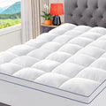 CYMULA California King Mattress Topper, Cooling Mattress Pad Cover, Extra Thick Pillow Top Mattress Topper with 8-21 Inch Elasticated Deep Pockets, Plush Down Alternative Fill Mattress Protector