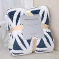LOMAO Sherpa Fleece Blanket Fuzzy Soft Throw Blanket Dual Sided Blanket for Couch Sofa Bed (Navy, 90''x110'')