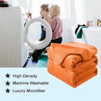 Soft King Size Blanket for All Season Warm Fuzzy Microplush Lightweight Thermal Fleece Summer Autumn Fall Winter Spring Blankets for King Calking Bed Couch Sofa,90x108 Inches,Orange