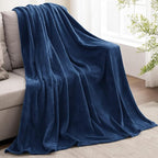 BEDELITE Fleece Blanket Full Size Navy for Couch & Bed, Luxury Plush Cozy Fuzzy Blanket 84" x 90", Super Soft Warm Lightweight Throw Blanket for Travel Camping
