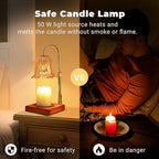Candle Warmer Lamp with Timer Dimmable, Birthday Gifts for Women Mom, House Warming Gifts New Home Decor, Wax Melt Warmer for Jar Candles with 2 Bulbs