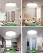 hepside 23INCH Big Dimmable Flush Mount Ceiling Light Fixture White, 3CCT Selectable 3000/4000/6500K Ceiling Lamp, 50W 5000LM Super Bright Low Profile Light for Bedroom, Kitchen, Bathroom, Hallway