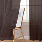 OWENIE Sheer Chocolate Curtains, Sheer Curtains 78 inch Length 2 Panels Set, Rod Pocket Voile Fimly Sheer Drapes for Living Room/Bedroom, 2pcs, Each 42" W x 78" L