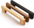 Black Square 5 in 4 pcs Wooden Drawer Pulls Handle pulls for cabinets Kitchen Cabinet Drawer pulls Cabinet Door Pull