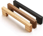 Walnut Square 5 in 6 pcs Wooden Drawer Pulls Handle pulls for cabinets Kitchen Cabinet Drawer pulls Cabinet Door Pull