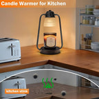 Candle Warmer Lamp with Timer Dimmer - Electric Modern Wax Melt Warmer Black Scented Jar Candles Light Birthday Gifts for Women Mom House Warming New Home Room Decor