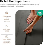 Threadmill Luxury 800 Thread Count 100% Cotton Sheets - Dark Grey Sateen Weave Twin Size Bed-Sheets, Better Than Egyptian Cotton,3 Pc Solid Soft Bedding Set, Fits 15" Deep Pocket