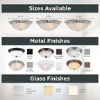 DESIGNERS FOUNTAIN Reedley 2-Lights Flush Mount Ceiling Light, 13 Inch Lighting Fixture for Kitchen, Bedroom, Bathroom, and Hallway, White Alabaster Glass, Satin Platinum, 1257M-SP-AL
