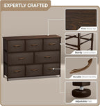 Sorbus Dresser with 8 Drawers - Chest Organizer Unit with Steel Frame Wood Top & Handle Easy Pull Fabric Bins for Clothes - Wide Storage Furniture for Bedroom, Hallway, Living Room, Nursery & Closet