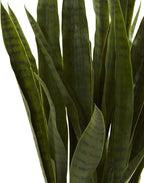 Nearly Natural, Green 4855 35in. Sansevieria with Black Planter