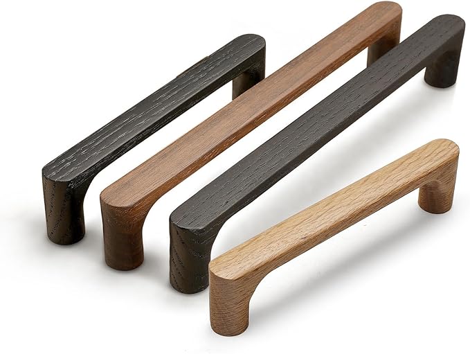 Burlywood Round 5 in 6 pcs Wooden Drawer Pulls Handle pulls for cabinets Kitchen Cabinet Drawer pulls Cabinet Door Pull