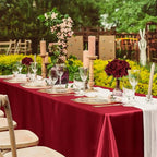WEISPARK 100PCS Artificial Hydrangea Flowers, Fake Flowers Silk Hydrangea Full Flowers Heads with Stems for Wedding Home Party Shop Baby Shower Decor (Burgundy)