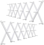 WEBI Accordion Wall Hanger,Expandable Wooden Coat Rack,Accordion Hat Rack for Wall,Accordion Hook Rack for Hats,Caps,20 Peg Hooks,White,2 Packs