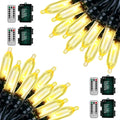 Christmas Lights, Battery Operated String Lights 18ft 50 LED Mini String Lights, Waterproof Lights with Remote Timer 8 Modes, Indoor Outdoor Garden Party Wedding Xmas Tree Decoration, Warm White