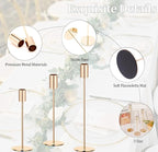 Set of 6 Gold Taper Candle Holders, Metal Gold Candlestick Holders, Tall Candle Holder, Fits 3/4 inch Thick Candle&Led Candles, for Table Centerpiece, Wedding, Dinning, Party Home Decor