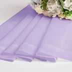 Chyhomenyc Lilac Sheer Curtains 54 Inch Long 2 Panels, Light Filtering Rod Pocket Voile Short Curtains Drapes for Living Room Bedroom Small Windows, 42Wx54L Inches
