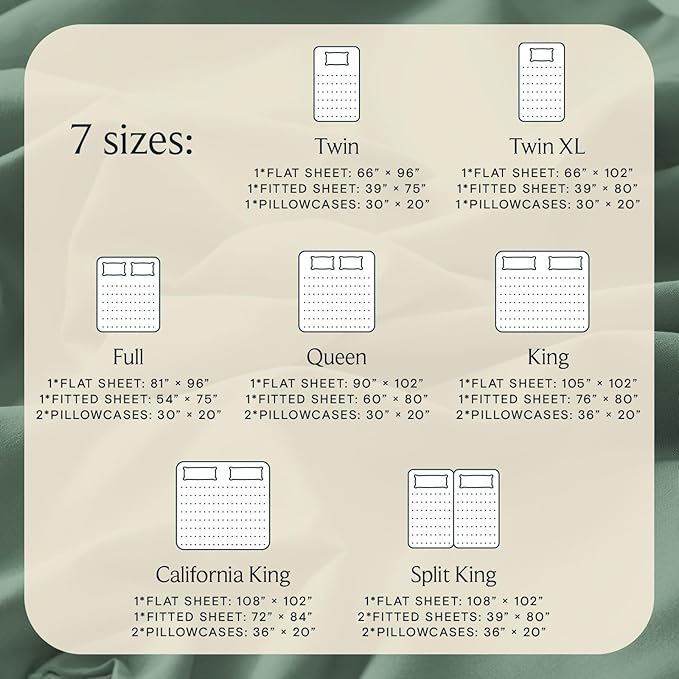 LuxClub 4 PC Full Sheet Set, Breathable Luxury Bed Sheets, Deep Pockets Wrinkle Free Cooling Bed Sheets Machine Washable Hotel Bedding Silky Soft - Tree Moss Green Full