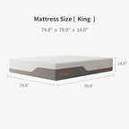ESHINE King Adjustable Bed Frame-Luxury Gel Memory Foam(783 Pocket Springs), Bed Base Frames with Massage, Wireless Remote, USB, Under Bed Night Light, Head and Foot Incline, Medium Soft, 3000 Series