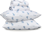 RUVANTI Flannel Sheets King Size - 100% Cotton Brushed King Bed Sheets Set - Deep Pockets 16 Inches - All Seasons Breathable & Extra Soft - Warm & Cozy, 4 Piece, Happy Cubs