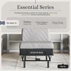 Sven and Son Essential Adjustable Bed Base (Frame) + 12 inch Memory Foam Matt (Medium), Easy Assembly, Head and Foot Lift, Memory Positions, Zero Gravity, Wireless Remote - Twin XL