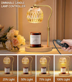 Candle Warmer Lamp, Adjustable Height Gold Candle Warmer Lamp with Timer Dimmer, Birthday Gifts for Women Mom, Dad and Fathers, House Warming Gifts New Home Room Decor, Scented Wax Candle Melt Warmer