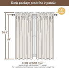 Chyhomenyc Hunter Green Sheer Curtains 54 Inch Long 2 Panels Set, Short Voile Rod Pocket Drapes for Dinning Small Windows Bathroom Living Room Bedroom, Each 42Wx54L in, 2PCS