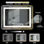 LED Bathroom Mirror, 84"X32" with Front and Backlit, Anti-Fog, Large Bathroom Vanity Mirror for Wall, Memory Function, Stepless Dimmable, Tempered Glass (Horizontal/Vertical)