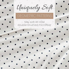 Linen Market Double-Brushed Patterned Microfiber Twin Sheet Set 3 Piece – Oeko-TEX Certified Ultra Soft & Wrinkle-Free - 16" Deep Pocket Sheets - Easy Care Twin Size - Dots Navy
