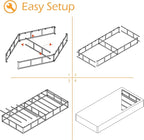 Twin XL Box Spring 9 Inch, Heavy Duty Metal Box Spring Bed Base with Fabric Cover, Mattress Foundation, Easy Assembly, Noise Free, Black