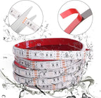 RGB Led Lights Strip Battery Operated 3 Keys Controller Battery Led Lights Strip Waterproof Color Changing Led Lights TV DIY LED Tape Lights 6.56ft 2Pack