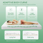 Queen Size Mattress,Fiberglass Free 6 Inch Green Tea Cooling Gel Memory Foam Mattress in a Box,Medium-Firm,Pressure Relief&Temperature Regulation,CertiPUR-US Certified,White