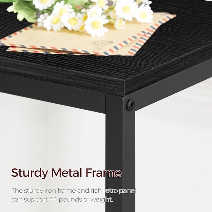 78.7" Console Table with Power Outlet, Narrow Sofa Table, Industrial Entryway Table with USB Ports, Behind Couch for Entryway, Hallway, Foyer, Living Room, Black CTBK20E01