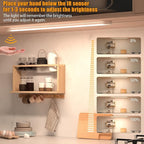 2pcs Hand Wave Under Cabinet Lights, 16" Under Counter Lighting with Dimmable and 4000K Natural White,Plug and Play,LED Lights for Kitchen Cabinet, Cupboard, Closet, Desk