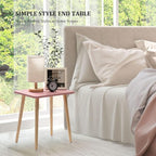 FORAOFUR Side Table Set of 2, Modern Side Table Accent Tables for Small Spaces, Wooden Home Decor, Easy Assembly