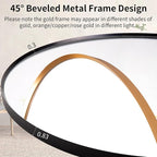 26" Round LED Bathroom Mirror, Wall Mounted Backlit Vanity Mirror with 45° Beveled Frame Lighted Mirror for Bedroom, Fog Free 3-Color Dimmable Lights Memory Function, Black